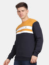 T-Base Men Round Neck Colourblocked Sweatshirt