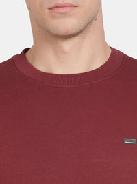 T-Base Men Round Neck Solid Sweatshirt