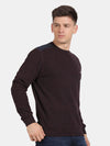 T-Base Men Pullover Self-Design Sweatshirt