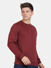 T-Base Men Round Neck Solid Sweatshirt