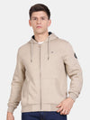 T-Base Men Solid Hooded Sweatshirt