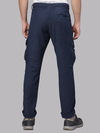 Airforce Blue Solid Cargo Pants