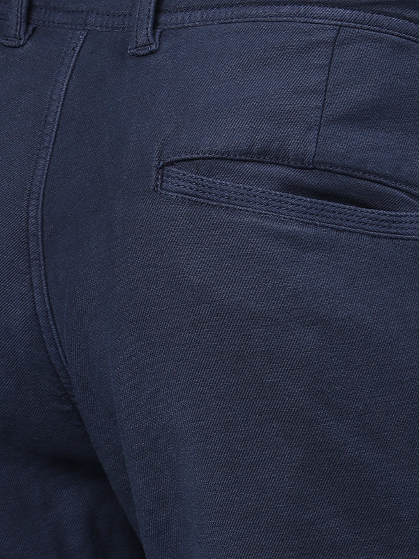 Airforce Blue Solid Cargo Pants