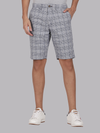 Cotton Linen Checks Chino Shorts