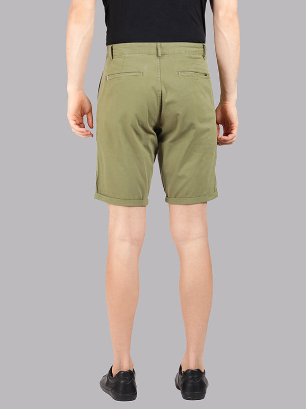 Overdyed Calla Green Fold Up Chino Shorts