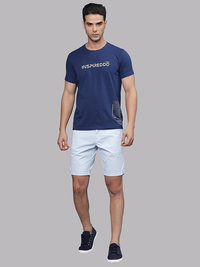 Ice Blue Fold Up Overdyed Chino Shorts