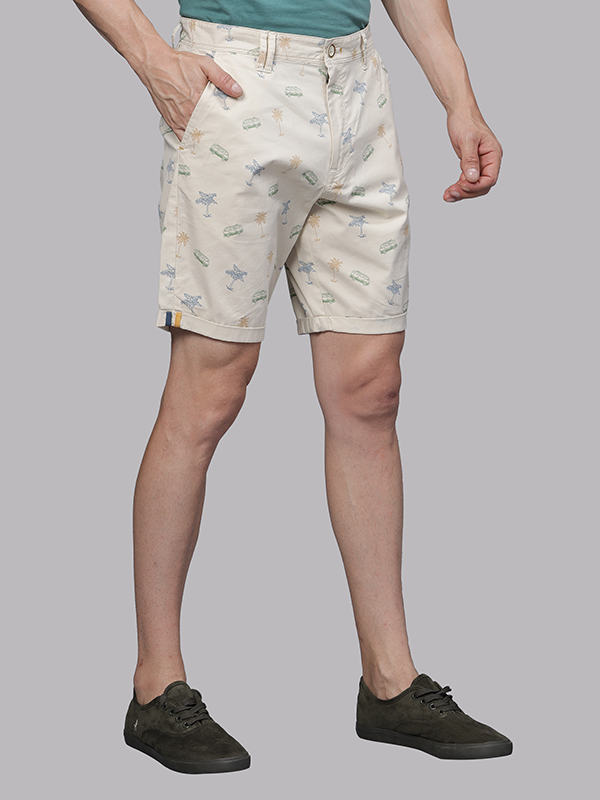 Fold Up SANDSHELL Beach Van Print Chino Shorts