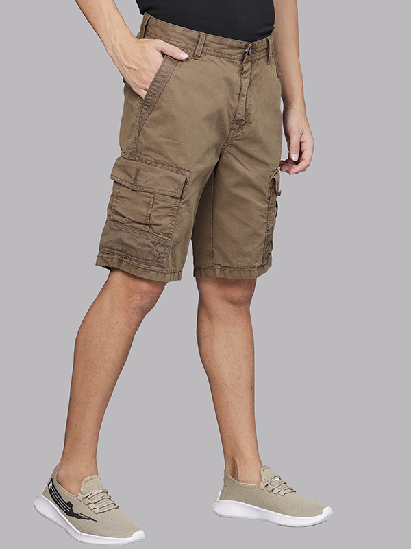 Overdyed Gothic Brown Cargo Shorts