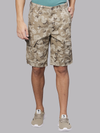 Monochrome Desert Brown Camo Print Cargo Shorts