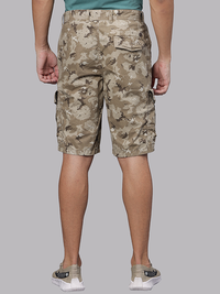 Monochrome Desert Brown Camo Print Cargo Shorts