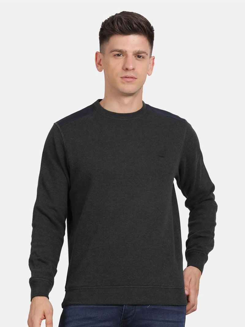 T-Base Men Solid Sweatshirt