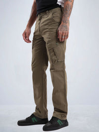 T-Base Men Regular Fit Cargos Trousers