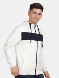 T-Base Men Solid Hooded Sweatshirt