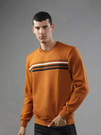 T-Base Striped Round Neck Sweatshirt