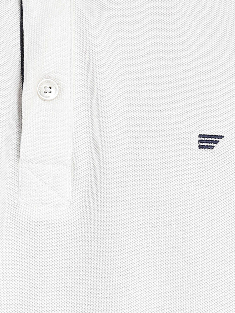 T-Base Men White Polo Collar T-Shirt