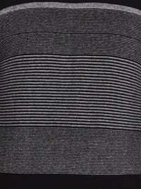 T-Base Men Black & Grey Striped Pullover Sweater