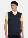 T-Base V-Neck Sleeveless Pullover Cotton Sweater Vest