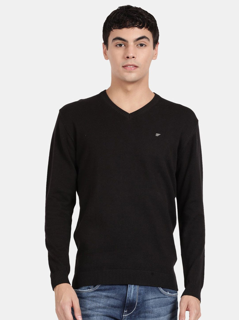 T-Base V-Neck Cotton Pullover Sweater