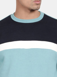 T-Base Colourblocked Round Neck Long Sleeve Sweatshirt