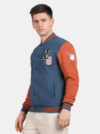 t-base Mock Collar Varsity Jacket