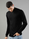 T-Base Men Black Ribbed Pullover