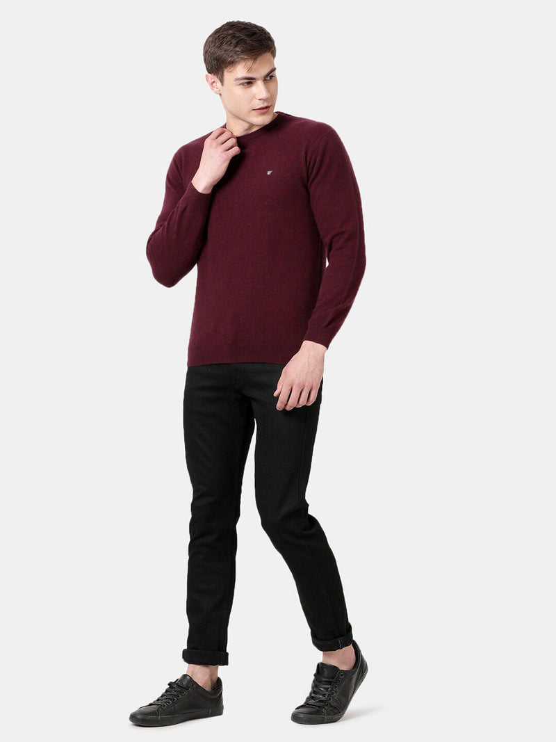 T-Base Round Neck Woollen Pullover