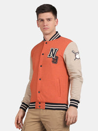 t-base Mock Collar Varsity Jacket