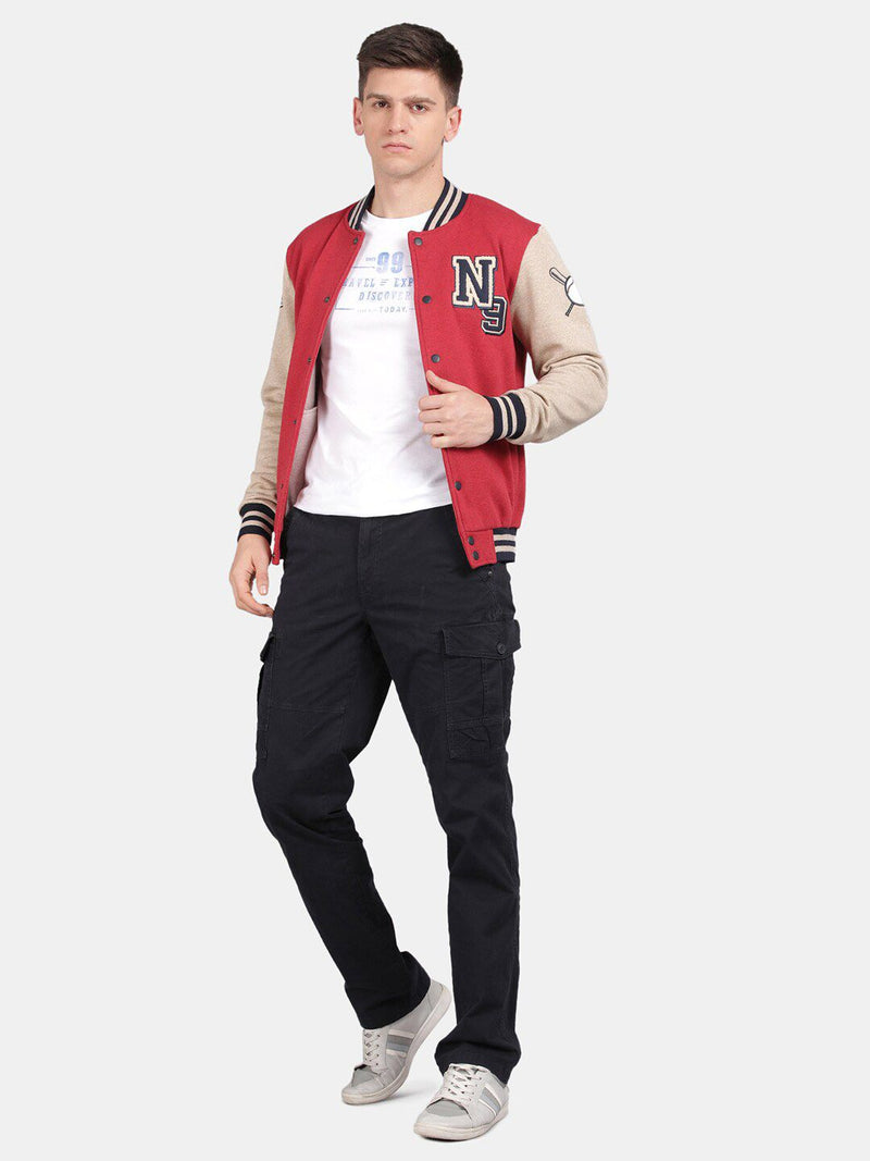 t-base Stand Collar Varsity Jacket