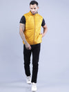 t-base Men Mustard Windcheater Puffer Jacket