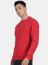 T-Base Round Neck Long Sleeves Cotton Ribbed Sweatshirt