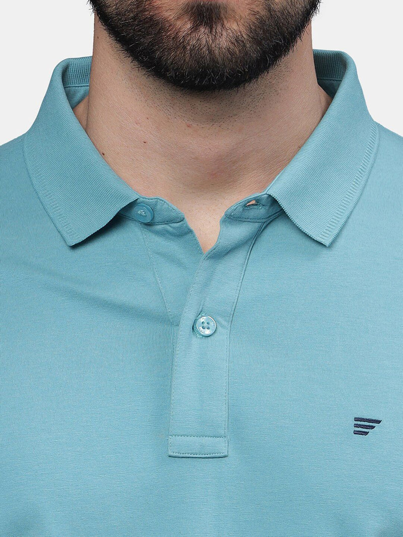 T-Base Men Polo Collar Pockets T-Shirt