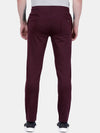 T-Base Men Burgundy Solid Cotton Track Pant