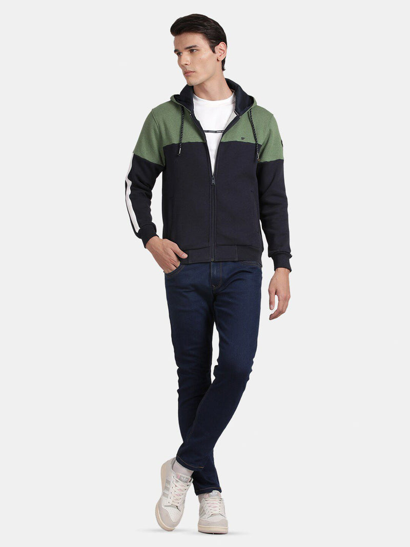 T-Base Colourblocked Hooded Sweatshirt