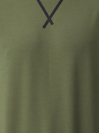 T-Base Men Olive Green Sweatshirt