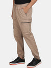 T-Base Men Mid-Rise Cotton Cargos Trousers