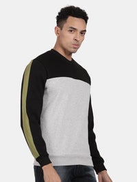 T-Base Men Colourblocked Pullover Sweatshirt