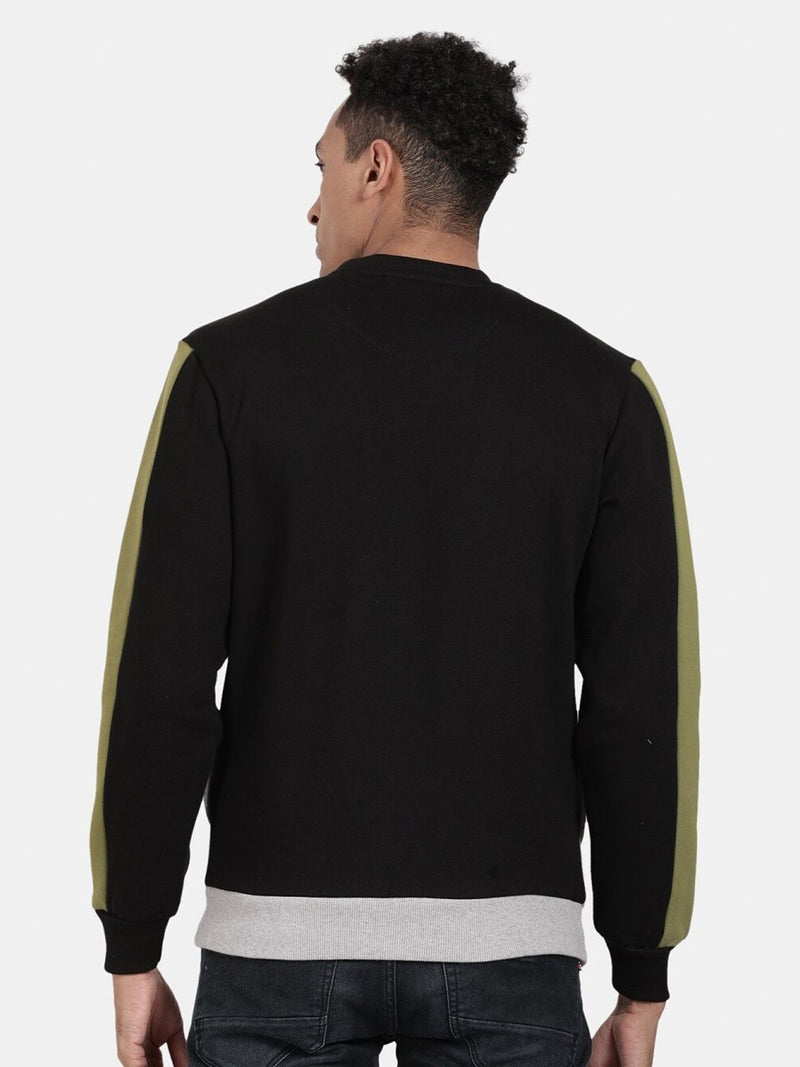 T-Base Men Colourblocked Sweatshirt