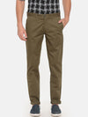 T-Base Men Green Easy Wash Trousers