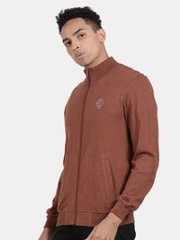 T-Base Mock Neck Front-Open Sweatshirt