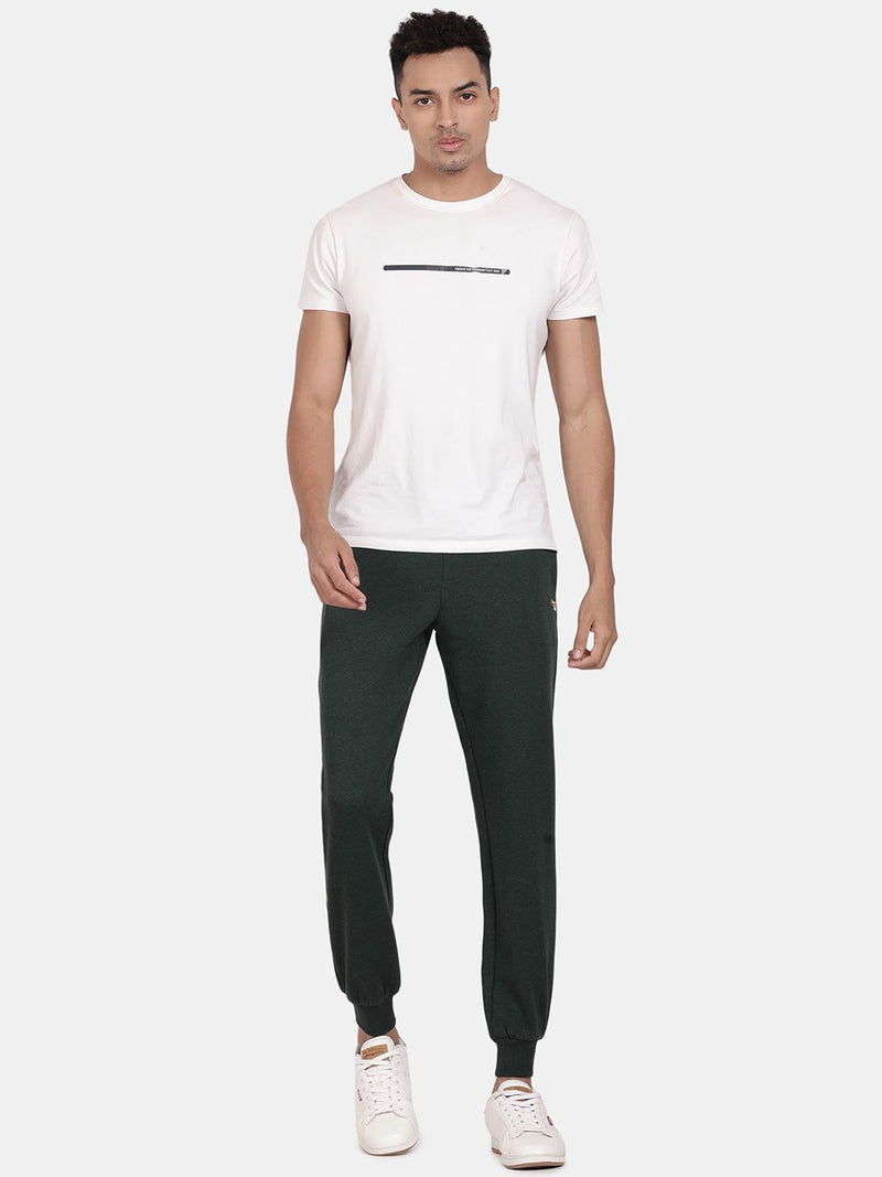 Dark Pine Melange Knitted Lower Track Pants