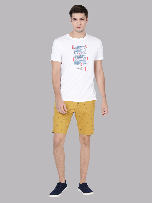 Beer Mug Print Chino Shorts