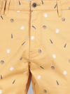 Beer Print Yellow Chino Shorts