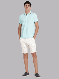 Bird Print Chino Shorts - Marshmellow