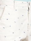 Bird Print Chino Shorts - Marshmellow