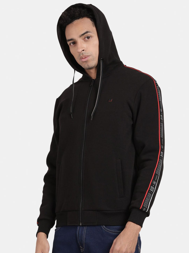 T-Base Hooded Front Open Sweatshirt