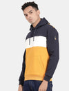 T-Base Colourblocked Hooded Cotton Sweatshirt