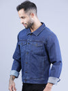 t-base Men Solid Denim Jacket