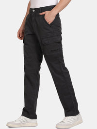 T-Base Men Regular Fit Mid-Rise Cotton Cargos