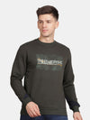 T-Base Men Typography Printed Sweatshirt