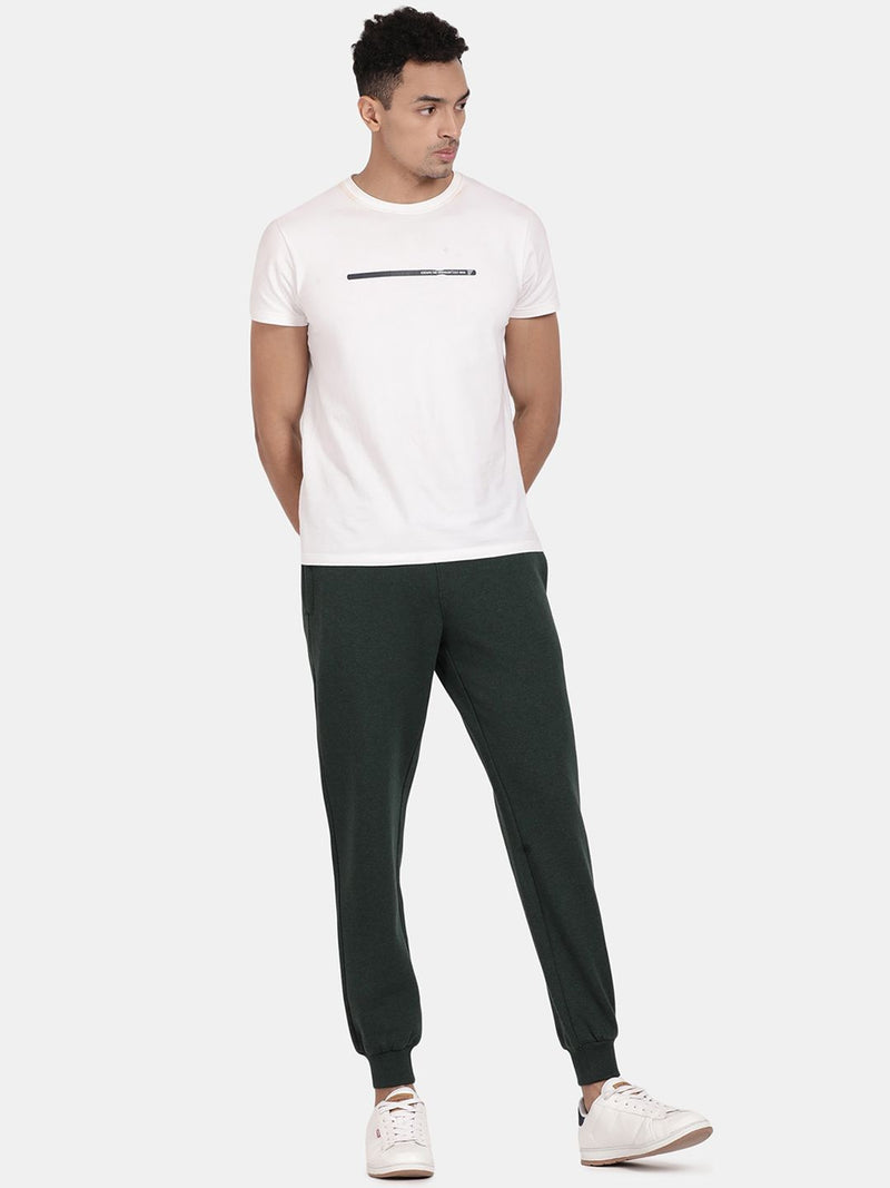 Dark Pine Melange Knitted Lower Track Pants